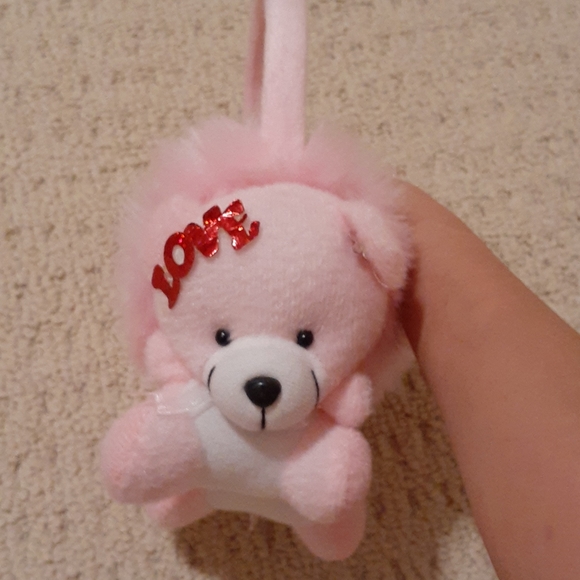 Pink teddy Ear muffs - Picture 2 of 2
